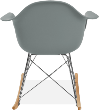 RAR Style Plastic Rocking Chair    Moss Grey/Light Wood image.