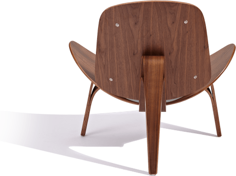 Shell Chair (CH07) Italian Leather/White/Rosewood image.