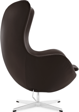 The Egg Chair Italian Leather/Without piping/Dark Brown image.