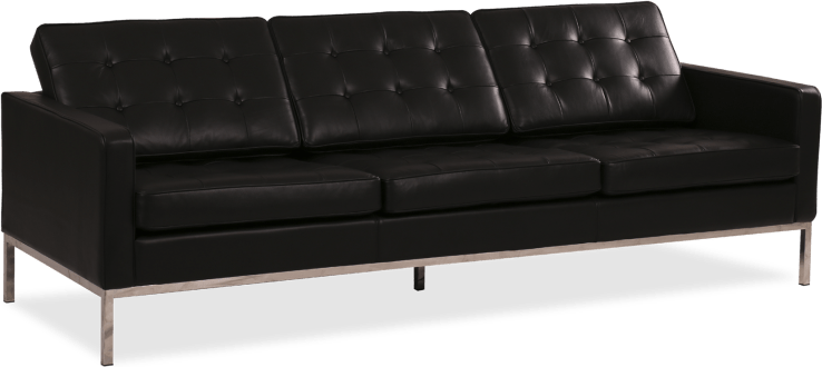 Knoll 3 Seater Sofa Premium Leather/Black  image.