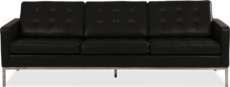 Knoll 3 Seater Sofa Premium Leather/Black  image.