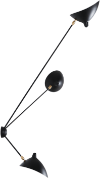 Spider Wall Lamp 3 Arms Black image.