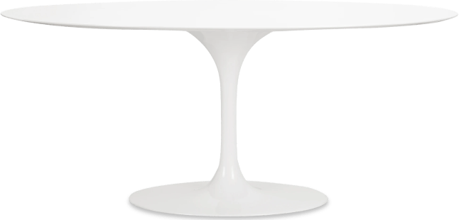 Tulip Style Oval Dining Table Fibreglass/White image.
