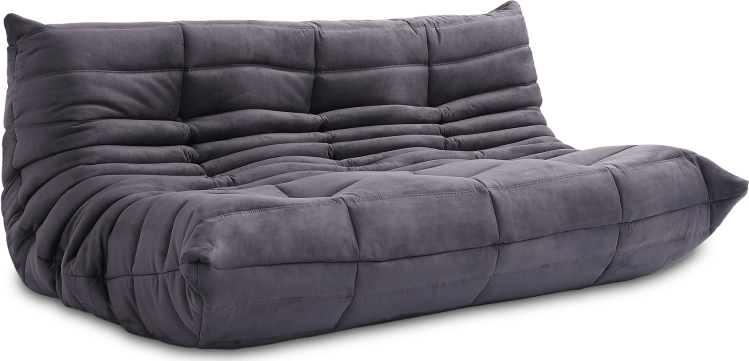 Comfort Style 3-Seater Sofa Charcoal Grey Alcantara/Alcantara image.