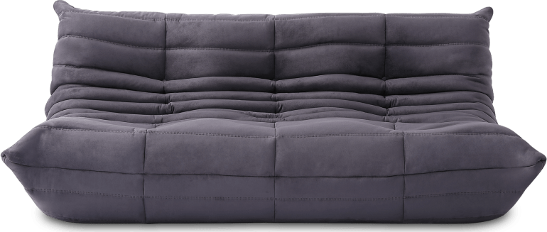 Comfort Style 3-Seater Sofa Charcoal Grey Alcantara/Alcantara image.