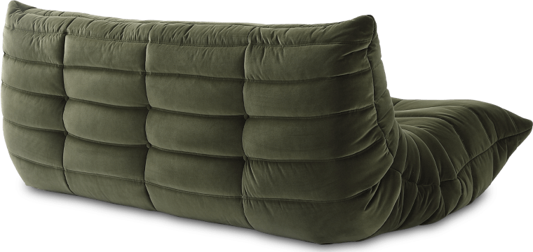 Comfort Style 3-Seater Sofa Bottle Green Velvet/Velvet image.