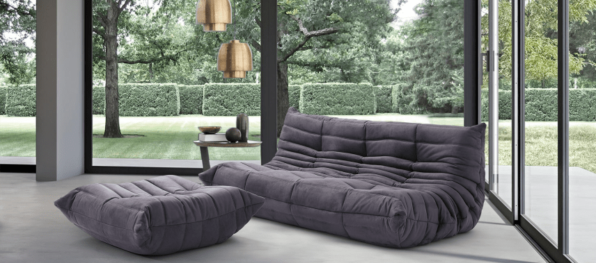 Comfort Style 3-Seater Sofa Charcoal Grey Alcantara/Alcantara image.