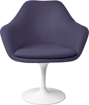 Tulip Carver Chair Deep Purple /White image.
