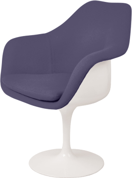 Tulip Carver Chair Deep Purple /White image.