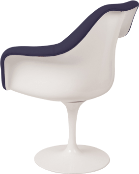 Tulip Carver Chair Deep Purple /White image.