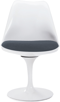 Tulip Chair - Fibreglass Charcoal Grey/White image.