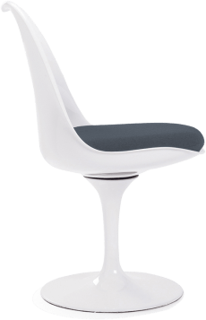 Tulip Chair - Fibreglass Charcoal Grey/White image.