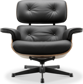 Eames Style Lounge Chair 670 Premium Leather/Black/Rosewood image.