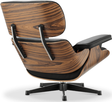 Eames Style Lounge Chair 670 Premium Leather/Black/Rosewood image.