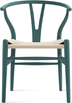 Wishbone (Y) Chair - CH24 Lacquered/Petrol Green image.