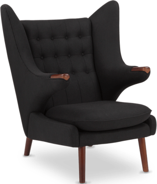 Teddy Bear Chair Wool/Black image.