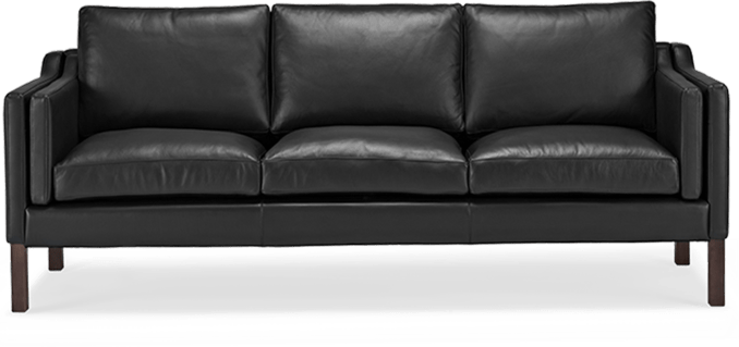 2213 Three Seater Sofa Italian Leather/Black image.