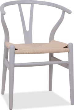 Wishbone (Y) Chair - CH24 Lacquered/Light Grey image.