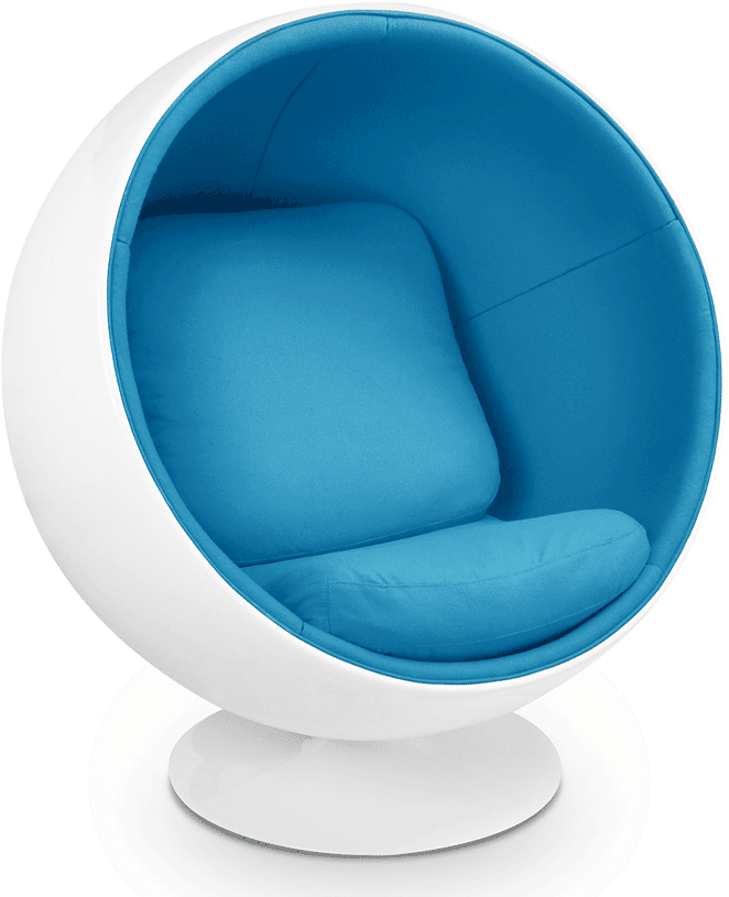 Beweging langzaam inhoudsopgave Bal stoel - Moroccan Blue/White/Medium | Designer Editions