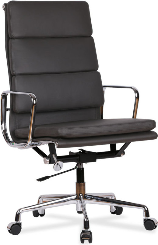 Eames Style Office Chair EA219 Leather Black Designer Editions