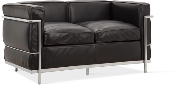 Le Corbusier LC2 Petit Confort 2 Seater Sofa – Black