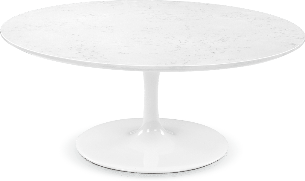 Round marble hot sale tulip dining table