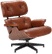 Eames Style Lounge Chair H Miller Version Premium Leather/Tan/Rosewood image.