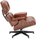 Eames Style Lounge Chair H Miller Version Premium Leather/Tan/Rosewood image.