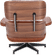 Eames Style Lounge Chair H Miller Version Premium Leather/Tan/Rosewood image.
