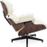 Eames Style Lounge Chair H Miller Version Premium Leather/Cream /Walnut image.