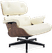 Eames Style Lounge Chair H Miller Version Premium Leather/Cream /Walnut image.