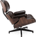 Eames Style Lounge Chair H Miller Version Italian Leather/Mocha/Walnut image.