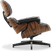 Eames Style Lounge Chair H Miller Version Italian Leather/Black/Rosewood image.