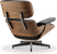 Eames Style Lounge Chair H Miller Version Italian Leather/Black/Rosewood image.