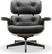 Eames Style Lounge Chair H Miller Version Italian Leather/Black/Walnut image.