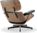 Eames Style Lounge Chair H Miller Version Italian Leather/Black/Walnut image.
