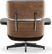 Eames Style Lounge Chair H Miller Version Italian Leather/Black/Walnut image.