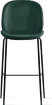 Beetle Style Barstool - Full Upholstered Velvet Bottle Green Velvet/Black image.
