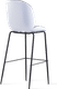 Beetle Style Barstool - Full Upholstered Grey/Black image.