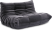 Comfort Style 2-Seater Sofa Dark Grey Velvet/Velvet image.