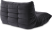 Comfort Style 2-Seater Sofa Dark Grey Velvet/Velvet image.