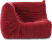Comfort Style Curve Sofa Dark Red Velvet/Velvet image.