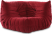 Comfort Style Curve Sofa Dark Red Velvet/Velvet image.