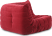 Comfort Style Curve Sofa Dark Red Velvet/Velvet image.