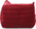 Comfort Style Curve Sofa Dark Red Velvet/Velvet image.