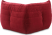 Comfort Style Curve Sofa Dark Red Velvet/Velvet image.