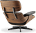 Eames Style Lounge Chair 670 Italian Leather/Black/Rosewood image.