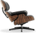 Eames Style Lounge Chair 670 Premium Leather/Black/Rosewood image.