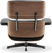Eames Style Lounge Chair 670 Premium Leather/Black/Walnut Veneer image.