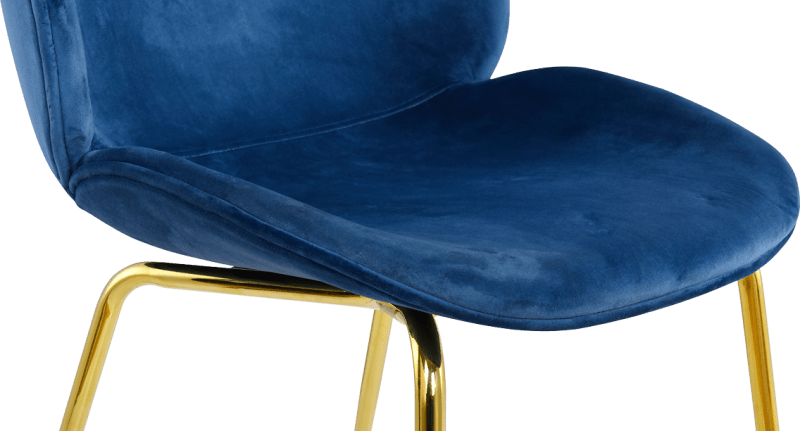 Beetle Style Dining Chair - Full Upholstered Velvet